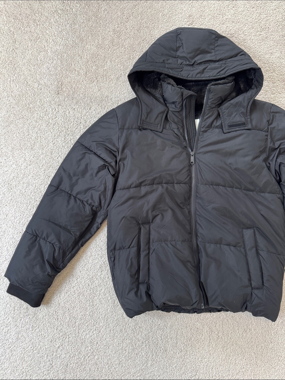 Abercrombie Kids Ultra Puffer Winter Coat Black Sz15/16